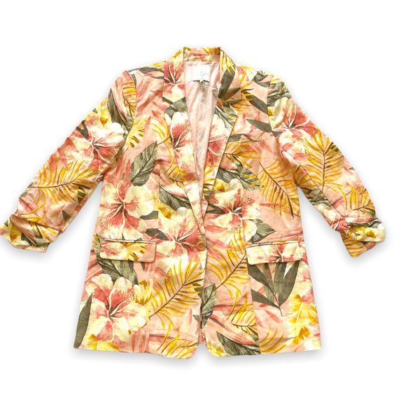 JOIE Pink Floral Blazer | Size 10 NWT - Picture 4 of 9